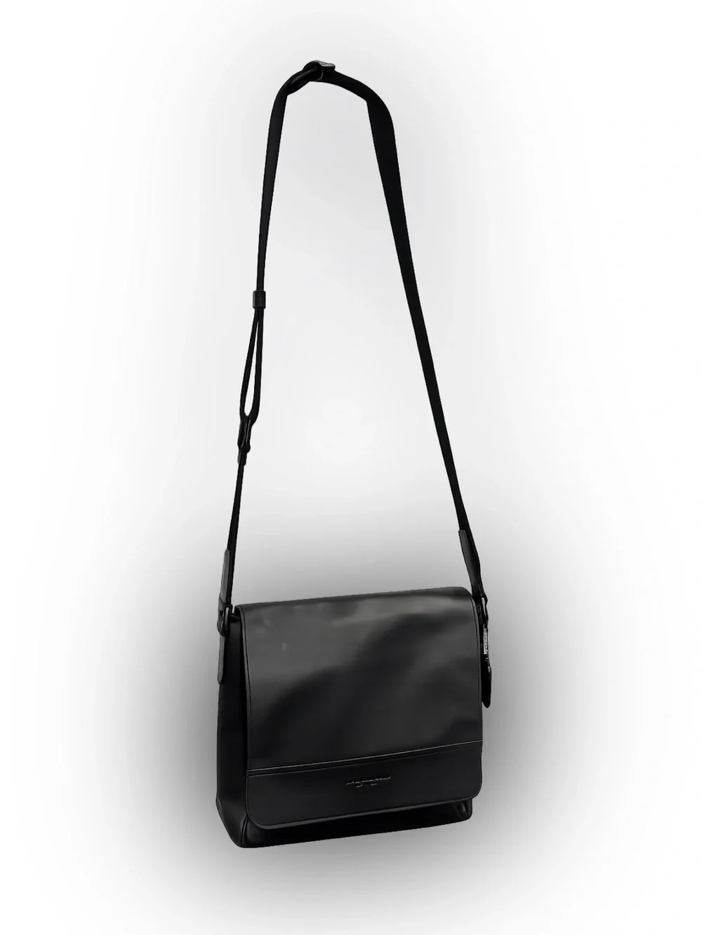 Coach Black Leather Men's Messenger Bag with Adjustable Strap